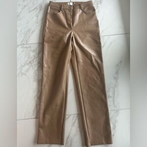 Wilfred Camel Leather Trousers